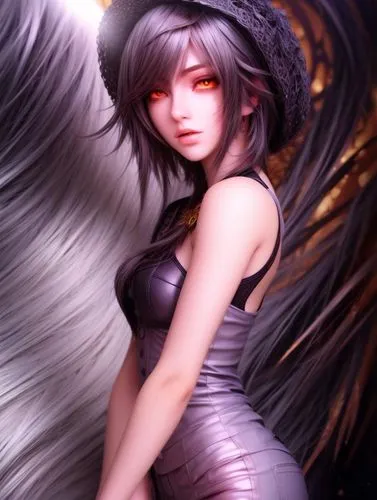 black hat,fallen angel,piko,leather hat,dark angel,raven girl,black angel,witch hat,hat,the hat-female,witch's hat,black feather,neo-burlesque,crow queen,halloween witch,fuki,angel figure,angel,feathers,violet