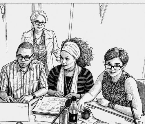 office line art,pencilling,penciling,deliberations,workgroup,jurors,storyboard,digitizing ebook,testifying,workgroups,transcribers,deliberates,catalogers,judges,storyboarding,cartooning,lithographers,