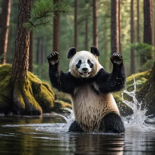 hanging panda,chinese panda,giant panda,panda bear,panda,pandabear,kung fu,kawaii panda,little panda,pandas,baby panda,panda cub,kungfu,red panda,panda face,national geographic,high five,anthropomorphized animals,forest animal,waving hello,Photography,General,Natural