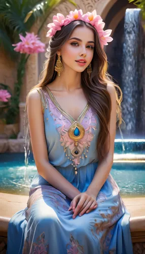 disney rose,princess sofia,beautiful girl with flowers,flower background,rosa 'the fairy,hula,enchanting,cinderella,quinceañera,fantasy portrait,social,jasmine blossom,fairy tale character,portrait background,fantasy picture,girl in flowers,rapunzel,flower fairy,moana,jasmine