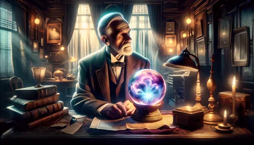 clockmaker,watchmaker,divination,magician,candlemaker,fortune teller,magic grimoire,apothecary,investigator,reading magnifying glass,sci fiction illustration,potions,alchemy,crystal ball,magic book,th