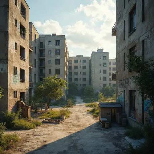 scampia,kurilsk,cryengine,post apocalyptic,pripyat,post-apocalyptic landscape,postapocalyptic,varsavsky,norilsk,hashima,brownfield,dereliction,chertkov,brownfields,township,wasteland,urban landscape,cosmodrome,urbanworld,overgrowth,Photography,General,Realistic