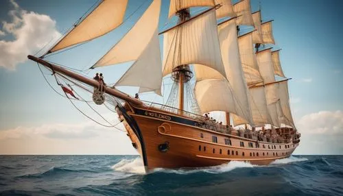 sea sailing ship,sail ship,sailing ship,caravel,mayflower,tallship,barquentine,trireme,galleon,whaleship,tall ship,three masted sailing ship,sailing ships,longship,pirate ship,schoolship,windjammer,commandeer,sailer,merchantman,Photography,General,Cinematic