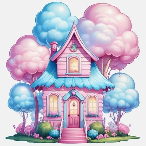 houses clipart,dreamhouse,little house,small house,fairy house,candyland,Illustration,Abstract Fantasy,Abstract Fantasy 11