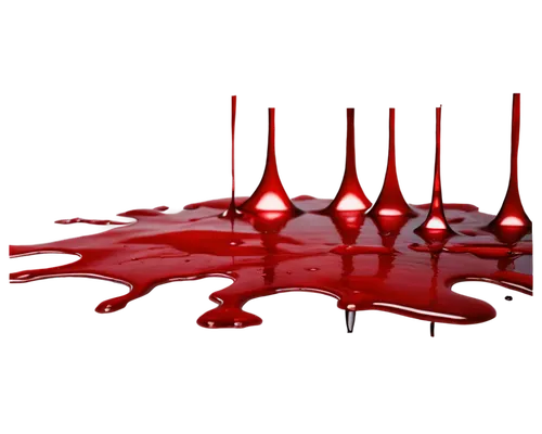 Dark red liquid, blood splatter, dripping droplets, slow motion, close-up shot, eerie atmosphere, horror theme, 3D realistic texture, detailed veins, glistening surface, ominous lighting, cinematic co