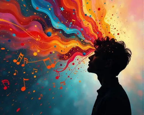 exploding head,synesthesia,imaginacion,experimenter,hypomania,colorful background,Conceptual Art,Daily,Daily 03