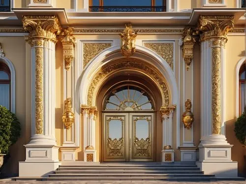 mirogoj,entranceway,mikhailovsky,palladianism,europe palace,tsarskoye,front gate,ornate,palazchenko,tsaritsyno,portico,house entrance,hermitage,ritzau,czarist,mavrodin,gold stucco frame,kadriorg,palladian,kempinski,Conceptual Art,Daily,Daily 20