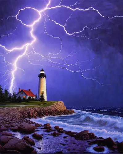 electric lighthouse,lightning storm,lightning bolt,light house,lightning strike,thunderstorm,lightning,lightening,light station,lighthouse,sea storm,fantasy picture,strom,point lighthouse torch,nature's wrath,storm,red lighthouse,crisp point lighthouse,world digital painting,natural phenomenon,Illustration,Abstract Fantasy,Abstract Fantasy 21