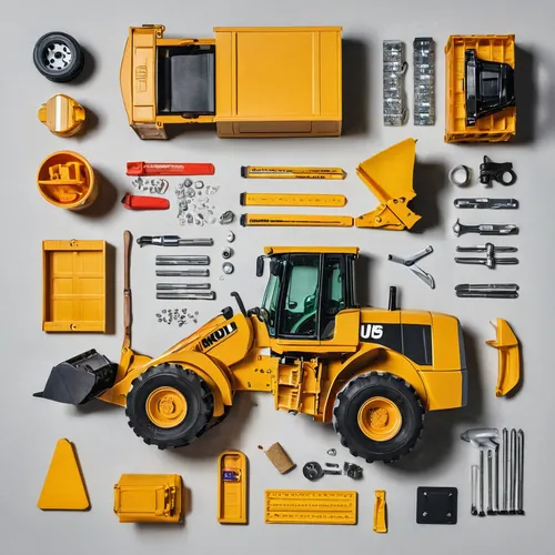 construction set toy,construction toys,construction set,construction machine,construction equipment,volvo ec,construction vehicle,digging equipment,building sets,excavator,forklift,two-way excavator,heavy equipment,dewalt,yellow machinery,toolbox,forklift truck,components,heavy machinery,builder,Unique,Design,Knolling