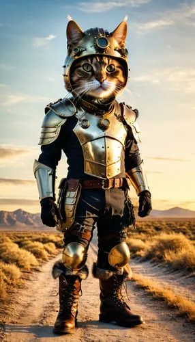 cat warrior,armored animal,catman,zord,bolliger,kitterman,Photography,General,Realistic