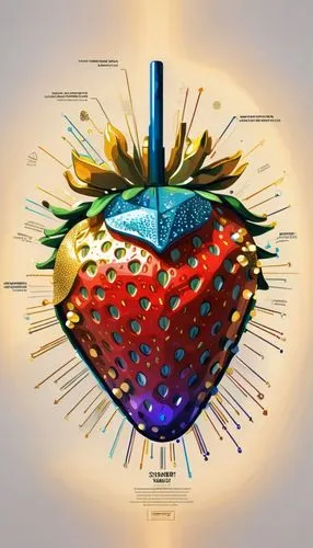 a strawberries with an umbrella on top,human cardiovascular system,cardiovascular,human heart,lipoproteins,lipoprotein,hepatology,Unique,Design,Infographics