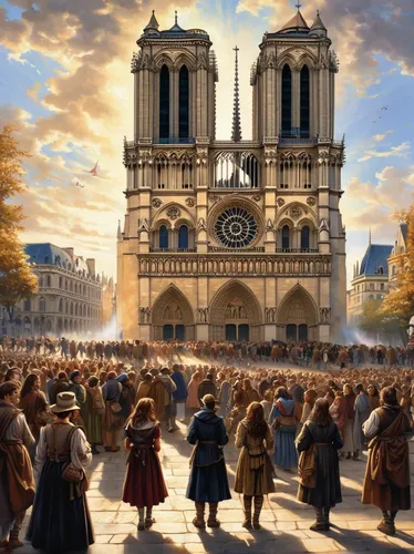 notre dame,notre-dame,notredame de paris,french digital background,paris,universal exhibition of paris,france,vive la france,french tourists,louvre,french culture,arc de triomphe,paris clip art,notre dame de sénanque,champ de mars,jour,fête,saint michel,french building,watercolor paris,Conceptual Art,Fantasy,Fantasy 27