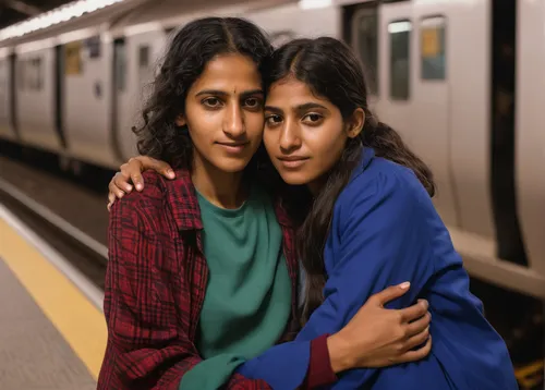 the girl at the station,two girls,women's network,red heart on railway,kabir,singer and actress,the integration of social,glowing red heart on railway,kamini,chetna sabharwal,mother and daughter,railway lines,metro station,lifeline,railway platform,kamini kusum,nepali npr,two friends,yellow line,mother with child,Photography,Documentary Photography,Documentary Photography 37