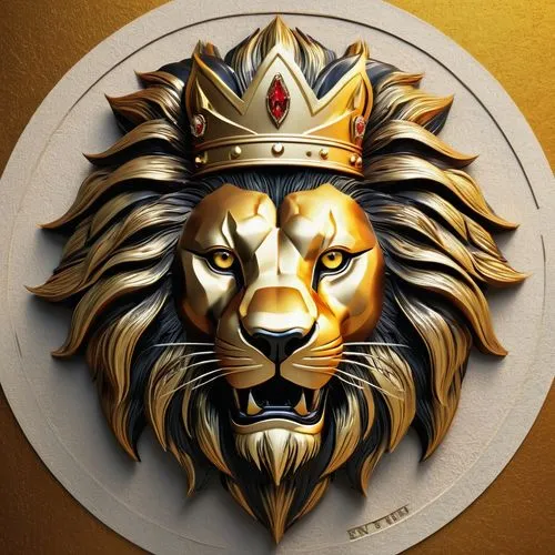 lion,forest king lion,lion white,lion head,zodiac sign leo,masai lion,lion number,lion father,skeezy lion,lion - feline,two lion,lion capital,panthera leo,heraldic shield,gold crown,golden crown,lion's coach,king crown,crest,heraldic animal,Illustration,Realistic Fantasy,Realistic Fantasy 06