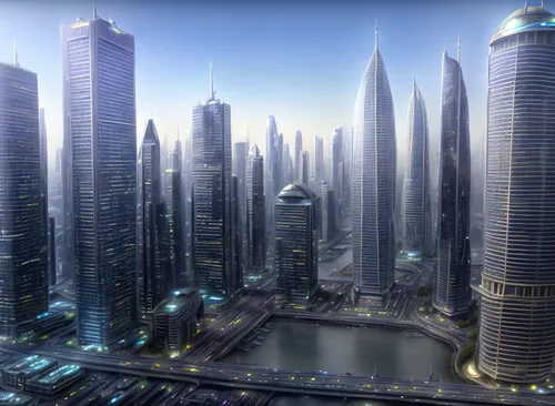 futuristic landscape,futuristic architecture,city cities,dubai marina,metropolis,urbanization,dubai,business district,city blocks,skyscapers,urban development,fantasy city,skyscrapers,smart city,skyscraper town,city skyline,tall buildings,high rises,cities,black city