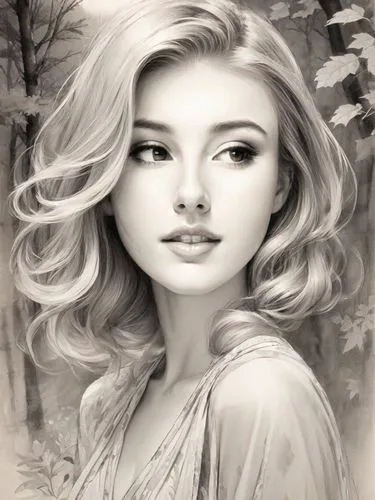 behenna,romantic portrait,vanderhorst,fantasy portrait,margairaz,marilyn monroe,photo painting,syrena,pencil drawings,pencil drawing,girl portrait,world digital painting,digital painting,delaurentis,c