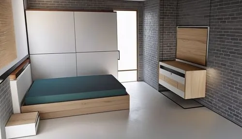 Stanza da letto moderna in bianco e nero, con le seguenti caratteristiche e quote:

Dimensioni della stanza: 387 cm di larghezza per 344 cm di profondità.
Letto contenitore sospeso: Posizionato sul la