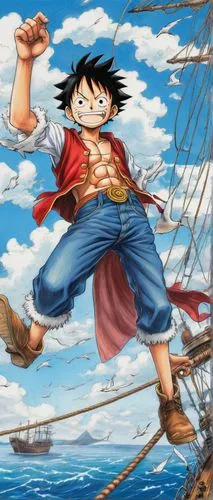 son goku,2d,takikomi gohan,garp fish,sakana,goku,pirate,calm usopp,skipper,galleon,matsuno,ten,onepiece,marco,bazaruto,pirates,nautical banner,sailer,pirate ship,scarlet sail,Conceptual Art,Daily,Daily 17