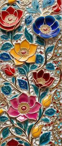 floral rangoli,flower fabric,embroidered flowers,water lily plate,cloisonne,glass painting,Art,Artistic Painting,Artistic Painting 42