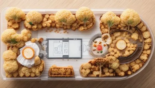 egg tray,sushi plate,bento,bento box,sushi set,dinner tray,kamaboko,japanese tempura,tempura,narutomaki,osechi,tonkatsu,katsudon,chinese food box,sushi art,platter,food platter,food presentation,mench