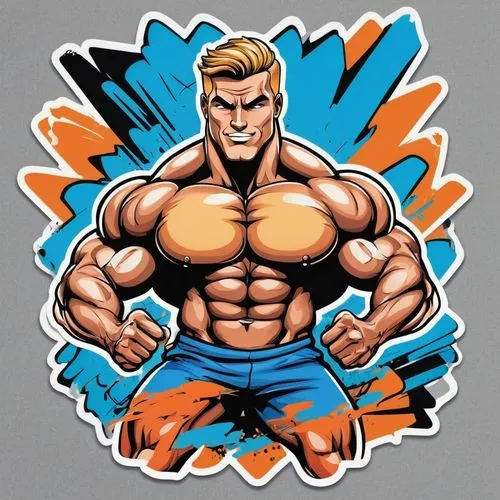 brock coupe,muscle man,muscle icon,edge muscle,vector illustration,he-man,clipart sticker,body building,bodybuilder,body-building,vector image,rainmaker,aquaman,super cell,vector art,vector graphic,bodybuilding,nikuman,strongman,ken,Unique,Design,Sticker