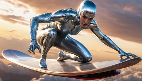 silver surfer,surfer,ski jumping,wetsuit,steel man,stand up paddle surfing,surfing,surfboard shaper,ski jump,nordic combined,3d man,sea man,dolphin rider,surfboard,surfers,surfing equipment,sci fiction illustration,surf,waterskiing,skier,Photography,General,Realistic