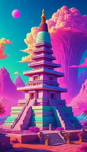 temples,pagodas,imaginasian,gopura,shambhala,samsara,Conceptual Art,Sci-Fi,Sci-Fi 28