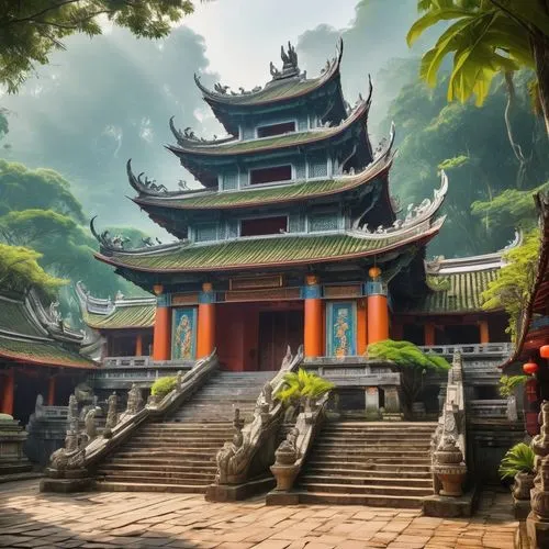 buddhist temple,asian architecture,hall of supreme harmony,xiangshan,emei,shijingshan,tianling,buddha tooth relic temple,palyul,huangshan,liangshan,wudang,hanging temple,hushan,qinshan,thai temple,xingshan,zhanshan,taman ayun temple,jingshan,Conceptual Art,Sci-Fi,Sci-Fi 06