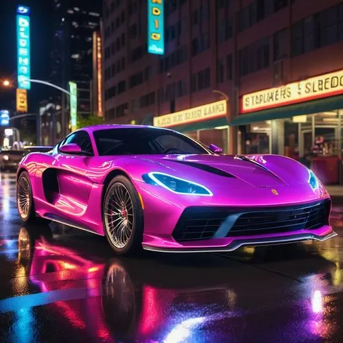 The best pink sports car ,vette,viper gts,corvette stingray,deora,ford gt 2020,aston martin vulcan,Photography,General,Realistic