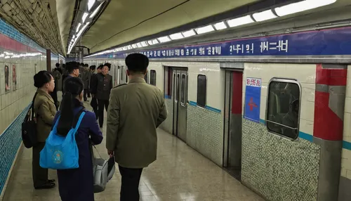 North Korea subway - the Pyongyang Metro,korea subway,south korea subway,apgujeong,korea,incheon,pyongyang,subway station,subway system,metro station,seoul,north korea kpw,mtr,yeongsanhong,seoul namda