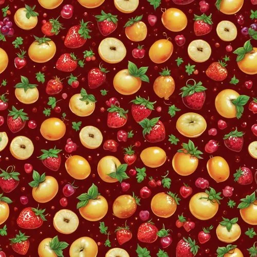 fruit pattern,candy corn pattern,candy pattern,candied fruit,gingerbread buttons,many berries,Illustration,Abstract Fantasy,Abstract Fantasy 11