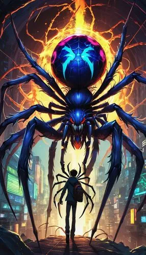 blackarachnia,anansi,muffet,arachne,muffett,azathoth,arachnid,tarantula,diadem spider,acindar,arachnoid,giant spider,kerrii,walking spider,arachnophobia,naugahyde,airachnid,aegaleo,mechana,lolth,Illustration,Japanese style,Japanese Style 03