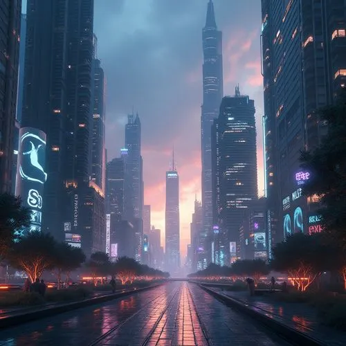 futuristic landscape,cybercity,metropolis,cyberpunk,cybertown,shanghai,guangzhou,coruscant,dystopian,cyberia,futuristic,bladerunner,futurist,cyberworld,cyberscene,fantasy city,kinkade,cinema 4d,dusk,polara,Photography,General,Realistic