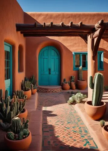 hacienda,courtyards,3d rendering,terracotta tiles,courtyard,patios,palmilla,entryways,casa,xeriscaping,3d render,entryway,patio,restored home,casitas,exterior decoration,texturing,traditional house,tuscon,sonoran,Conceptual Art,Sci-Fi,Sci-Fi 18