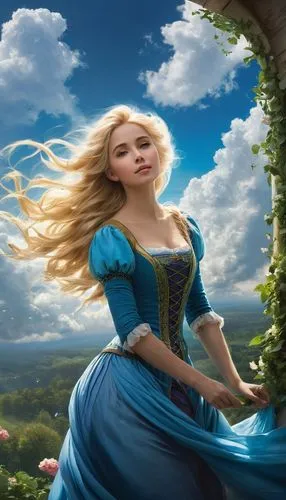 rapunzel,eilonwy,celtic woman,fantasy picture,belle,fairy tale character,Conceptual Art,Fantasy,Fantasy 11