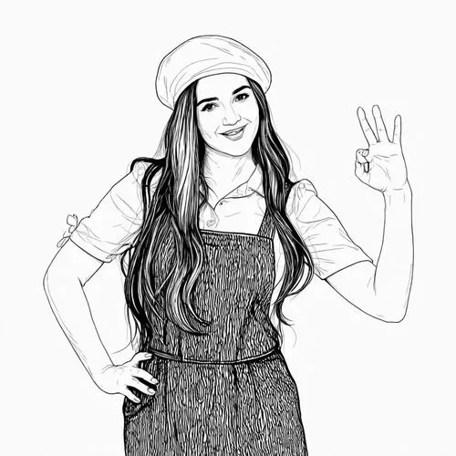 hila,girl in overalls,pinafore,dungarees,fashion vector,idina,coloring pages kids,sigyn,coloring page,rotoscoped,sewing pattern girls,lineart,milkmaid,karou,line art,spinelli,my clipart,pregnant woman