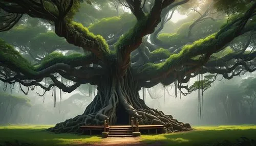 tree of life,bodhi tree,celtic tree,mirkwood,rosewood tree,magic tree,banyan,ents,forest tree,druidism,cartoon video game background,yggdrasil,druidic,arboreal,the roots of trees,arbre,oak tree,ficus,elven forest,arbol,Conceptual Art,Sci-Fi,Sci-Fi 07