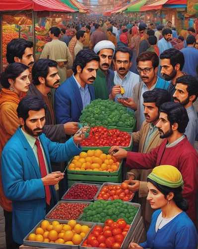 fruit market,the market,vegetable market,market,large market,vendors,market vegetables,souk,farmer's market,greengrocer,farmers market,fruit stand,market introduction,fruit stands,marketplace,roma tomatoes,market trade,market fresh vegetables,kurdistan,market stall,Illustration,Retro,Retro 16