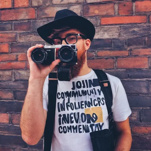 Join the community of influencers. Inspire others with your content.,camera photographer,minolta,videographer,blogger icon,influencer,analog camera,camerist,cameraman,journalist,camera,nikon,paparazzo