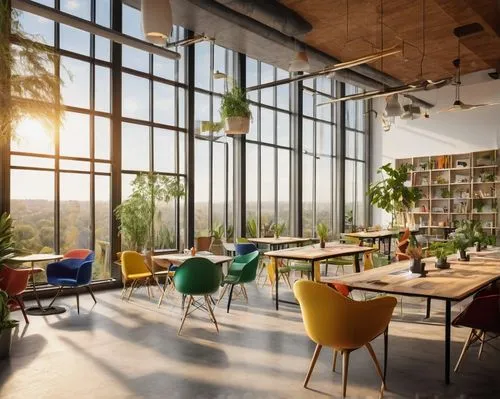 reading room,school design,modern office,study room,breakfast room,creative office,working space,lunchroom,conference room,meeting room,loft,bookbuilding,bureaux,daylighting,libraries,offices,staffroom,workspaces,cafeterias,modern decor,Illustration,Realistic Fantasy,Realistic Fantasy 40