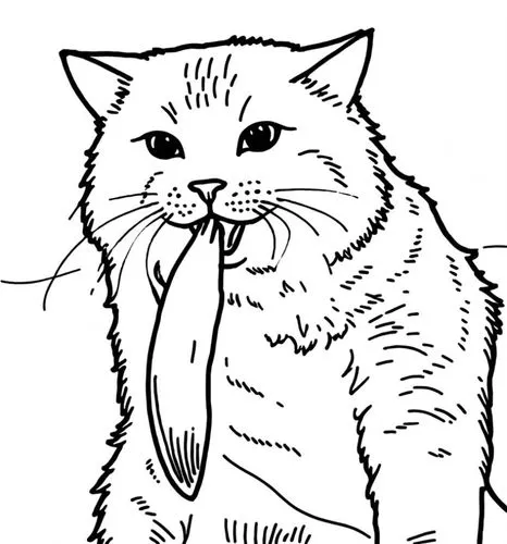 coloring pages,cat line art,coloring page,line art animal,cat tongue,coloring pages kids,Design Sketch,Design Sketch,Rough Outline