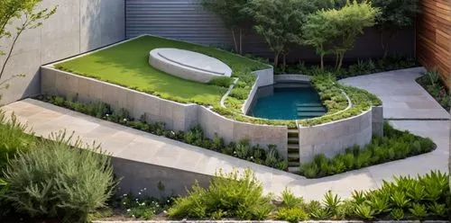 a small garden with an oval pool surrounded by trees,landscape design sydney,garden design sydney,landscape designers sydney,landscaped,roof garden,roof landscape,Photography,General,Natural