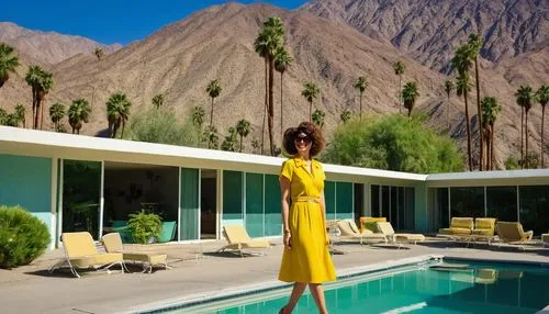 palm springs,mid century modern,amanresorts,neutra,shulman,mid century house,yellow jumpsuit,mid century,panamint,resort,humphreville,midcentury,nuweiba,motels,vinoodh,two palms,goldwell,pool house,slumming,honeymoons,Art,Classical Oil Painting,Classical Oil Painting 03