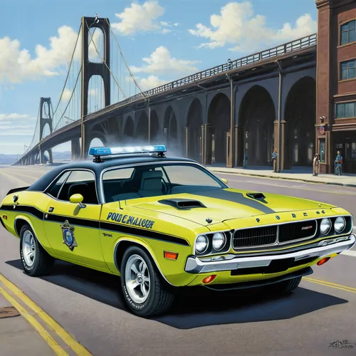 muscle car cartoon,ford maverick,plymouth duster,ford pinto,plymouth barracuda,dodge dart,ford torino,sheriff car,amc javelin,ford capri,patrol cars,dodge challenger,dodge super bee,dodge monaco,ford falcon (north america),ford mustang mach 1,ford falcon gt,ford falcon,pace car,chevrolet opala,Conceptual Art,Fantasy,Fantasy 30