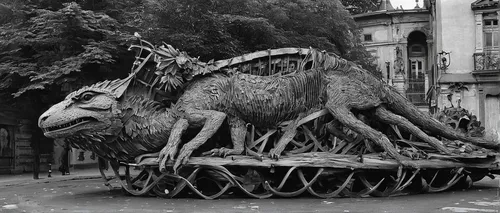 carnival horse,oxcart,straw cart,straw animal,the horse at the fountain,cart horse,ceremonial coach,donkey cart,straw carts,sleigh with reindeer,horse-drawn,wooden carriage,pere davids deer,lawn ornament,scrap sculpture,carriage,car sculpture,carousel horse,lion fountain,animal grave,Photography,Black and white photography,Black and White Photography 15