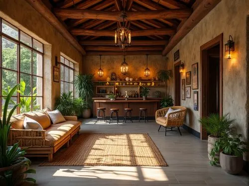 wooden beams,home interior,sunroom,luxury home interior,wooden floor,loft,interior decor,rustic aesthetic,entryway,beautiful home,cabana,breakfast room,wood floor,interior design,sitting room,living room,interiors,hardwood floors,rustic,verandah,Photography,General,Realistic