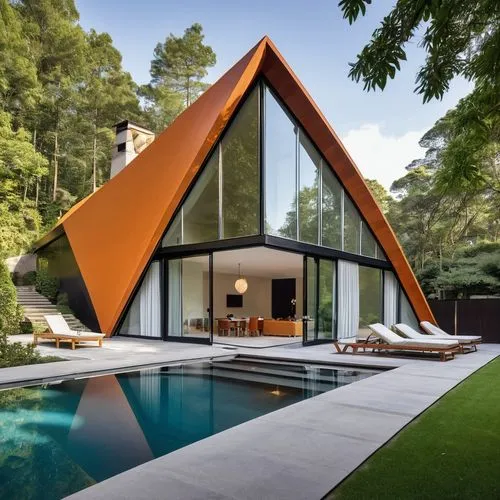 corten steel,cube house,modern architecture,cubic house,pool house,modern house,Photography,General,Realistic