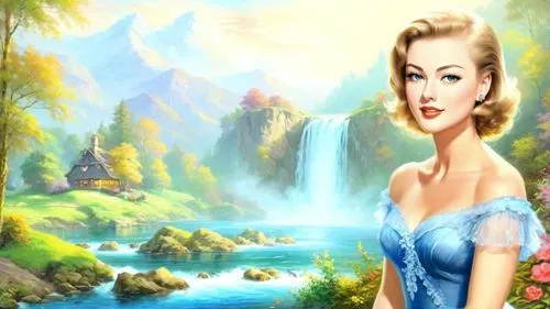 connie stevens - female,the blonde in the river,landscape background,nature background,background view nature,background image