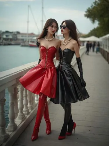 young model istanbul,red shoes,fashion dolls,asiaticas,red double,leg dresses