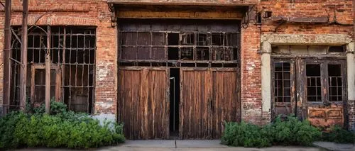 old door,humberstone,old brick building,iron door,old factory building,rusty door,wooden door,front door,old factory,dilapidated building,doorways,pingyao,old windows,main door,wood gate,doors,wooden facade,doorway,steel door,creepy doorway,Illustration,Realistic Fantasy,Realistic Fantasy 17